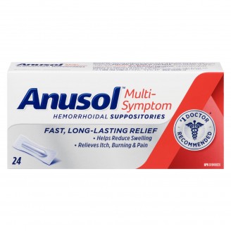 Anusol Multi-Symptom, 24 Hemorrhoidal Suppositories