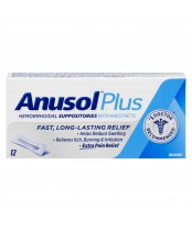 Anusol Plus Suppositories with Anesthetic, 12 Suppositories