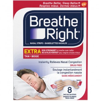 Breathe Right Nasal Strips, Extra Strength - 8 Strips