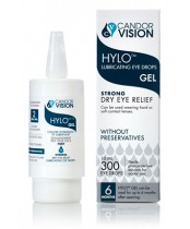 CandorVision HYLO GEL Lubricating Eye Drops, 300 Drops - 10ml