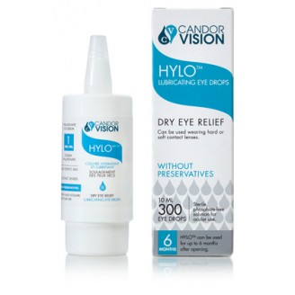 CandorVision HYLO Lubricating Eye Drops, 300 Drops - 10ml