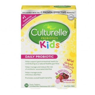 Culturelle Kids Daily Probiotic, Bursting Berry - 30 Chewable Tablets