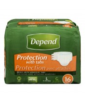 Depend Briefs with Adhesive Tabs