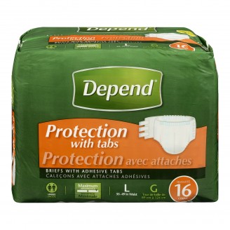 Depend Briefs with Adhesive Tabs