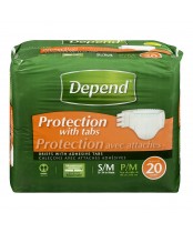Depend Briefs with Adhesive Tabs