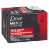 Dove Men+Care Hand & Body + Face + Exfoliation Bar Deep Clean Bars, 2 Pack x 106g