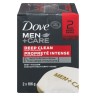 Dove Men+Care Hand & Body + Face + Exfoliation Bar Deep Clean Bars, 2 Pack x 106g
