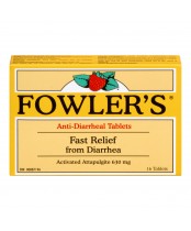 Fowler's Digestive Health Anti-Diarrheal Tablets, 16 Tablets