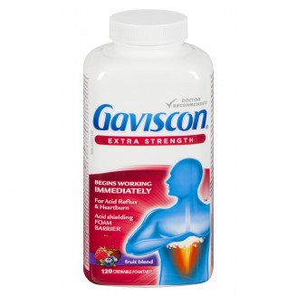 Gaviscon Extra Strength Chewable Foamtabs, Fruit Blend - 120 Chewable Foamtabs