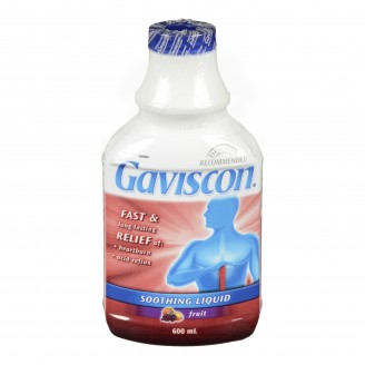 Gaviscon Acid Shielding Foam Barrier Regular Strength Soothing Liquid, Fruit Blend - 600 ml