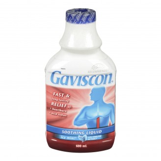 Gaviscon Acid Shielding Foam Barrier Regular Strength Soothing Liquid, Icy Mint - 600 ml