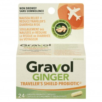 Gravol Ginger Traveler's Shield Probiotic, 24 Capsules