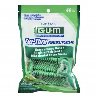 GUM Eez-Thru Mint Flossers, Extra Strong