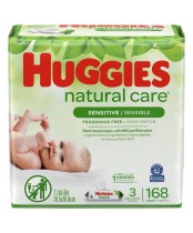 Huggies Natural Care Baby Wipes - 3 pack of 56