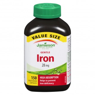 Jamieson Gentle Iron 28mg, 150 Vegetarian Capsules