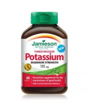 Jamieson Potassium Maximum Strength 195mg, 60 Caplets