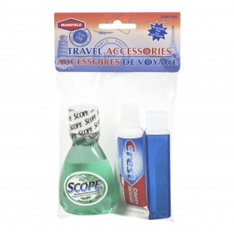 Mansfield Travel Accessories, 1 Mouthwash, 1 Toothpaste, 1 Toothbrush + Case