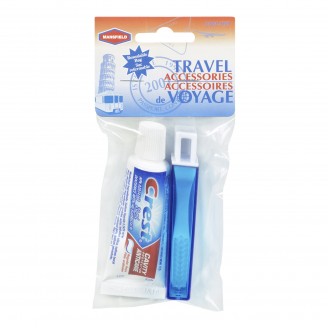 Mansfield Travel Accessories, 1 Toothpaste & 1 Toothbrush + Case