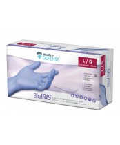 MedPro Defense BluIris Powder-Free Nitrile Exam Gloves, L - 100 Count