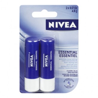Nivea Essential Lip Balm Twinpack