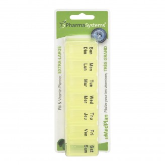 PharmaSystems Weekly Pill and Vitamin Planner - Xlarge