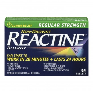 Reactine Allergy Regular Strength, 36 Tablets