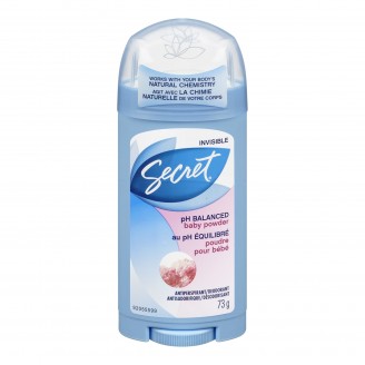 Secret Invisible Solid Antiperspirant & Deodorant, Baby Powder - 73g
