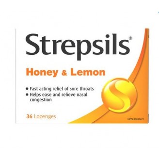 Strepsils Lozenges Fast Acting Relief for Sore Throats Honey and Lemon Flavour