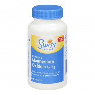 Swiss Natural Hi Potency Magnesium Oxide, 90 Tablets