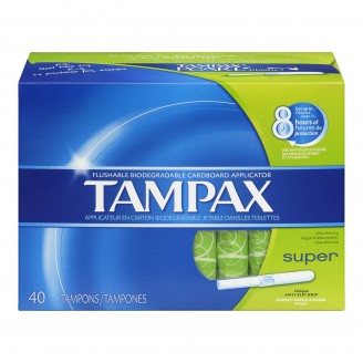 Tampax Tampons with Biodegradable Cardboard Applicator