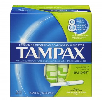 Tampax Unscented Tampons with Biodegradable Cardboard Applicator