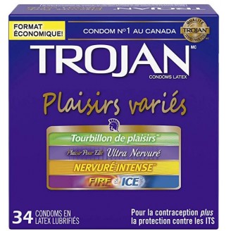 Trojan Pleasure Pack Assorted Lubricated Latex Condoms