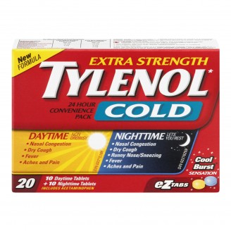 Tylenol Cold Daytime and Nighttime, Extra Strength 20 eZtabs