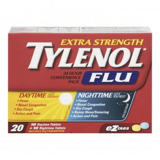 Tylenol Flu Daytime and Nighttime, Extra Strength - 20 eZtabs