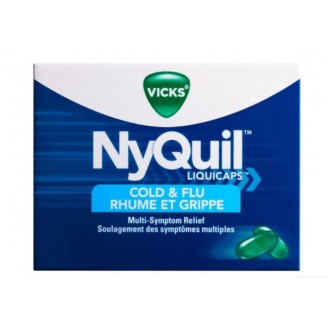 Vicks Nyquil Cold and Flu Liquid Capsules - 24's
