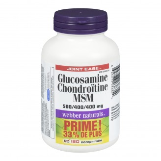 Webber Naturals Glucosamine Chondroitin MSM Bonus Size