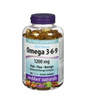 Webber Naturals Omega 3-6-9 High Potency Clear Enteric Softgels