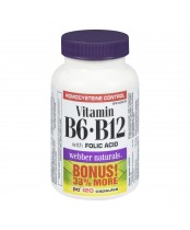 Webber Naturals Vitamin B6, B12 and Folic Acid Bonus Pack