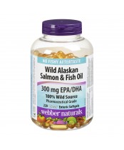 Webber Naturals Wild Alaskan Salmon & Fish Oil Clear Enteric Softgels