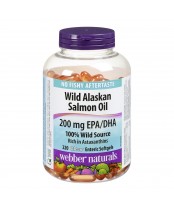 Webber Naturals Wild Alaskan Salmon Oil Clear Enteric Softgels