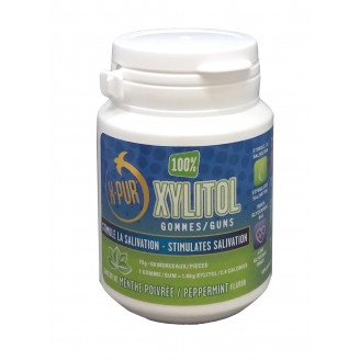 X-PUR 100% Xylitol Gum, Peppermint - 50 Pieces