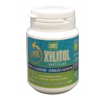 X-PUR 100% Xylitol Pastilles, Peppermint - 130 Pieces
